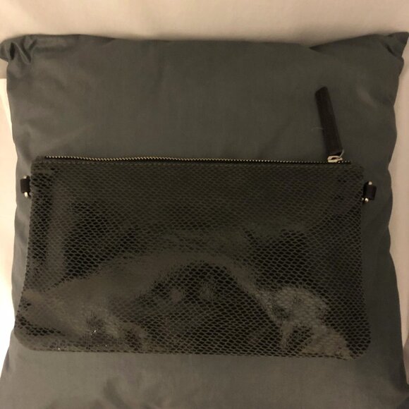 Danier Steel Gray Snake Print Mini Bag - Picture 1 of 8